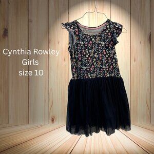 🌺 Cynthia Rowley Navy Tulle Dress – Girls 10 🌺